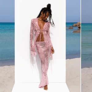 Rat & Boa cobra pink blouse and skirt